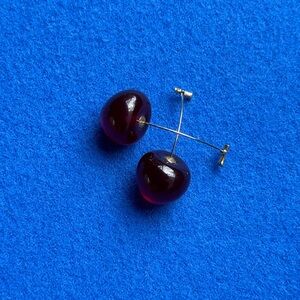 Cherry Red Drop Earrings